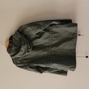 Green parka jacket